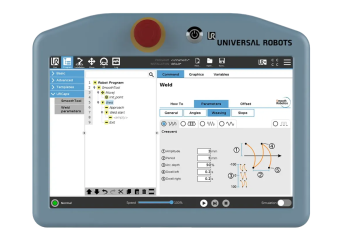 SmoothTool Weaving — vzory oscilačného zvárania na Teach Pendante Universal Robots